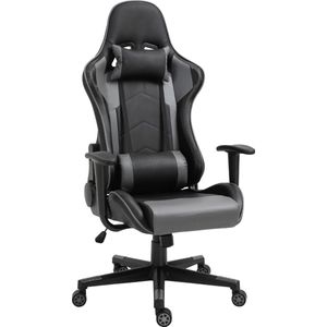Vinsetto Ergonomische bureaustoel, gaming stoel, kunstleer schuimstof MDF zwart 921-251