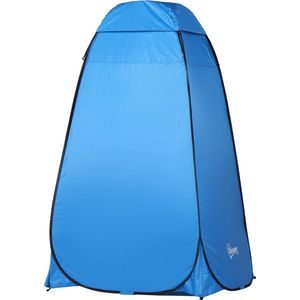 Outsunny Pop-up toilettent camping douchetent omkleedtent binnentas polyester blauw A20-134
