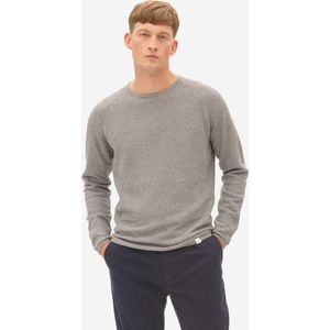 NOWADAYS - Honeycomb - Trui - Grijs Gemêleerd - Katoen, Raglanmouwen, Ronde Hals