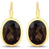 Rafaela - Donata - Oorbellen - Geelgoud - Rookkwarts - 8x6 mm
