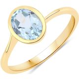 Rafaela Donata - Ring Sterling Silber Blautopas in Gelbgold Ringe 1 ct Damen (49.99 € / 1 ct)