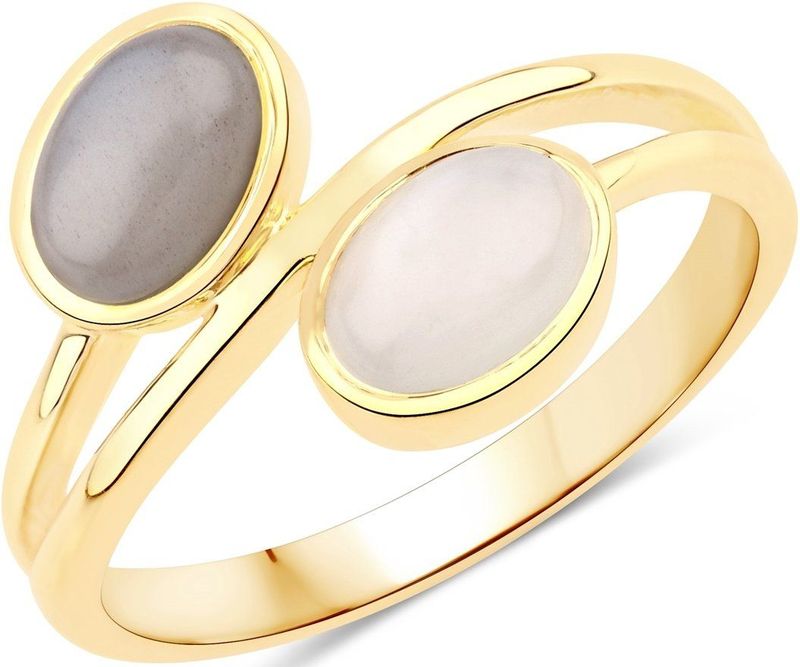 Rafaela Donata - Ring Sterling Silber Mondstein in Gelbgold Ringe 1 ct Damen (59.99 € / 1 ct)