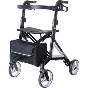Ultra - Lichtgewicht Rollator - Zilver - Carbon Alevo