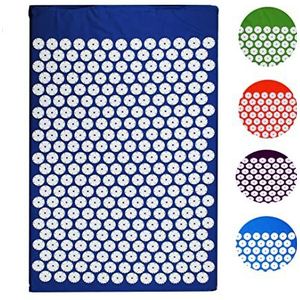Acupressuurmat, massagemat, nagelmat, acupunctuurmat, 80 x 51 cm (donkerblauw): ontspanning, pijnverlichting en puur herstel voor lichaam en geest