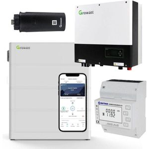 Growatt SPH4000TL3-BH-UP 4kW Hybride Omvormer Met 7,6 KWh Thuisbatterij