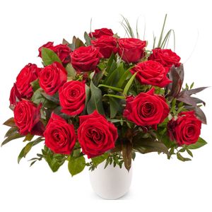 Relaxdays flowerbox met 8 rozen - rozen in een box - bloemenbox - long Relaxdays flowerbox met 8 rozen - rozen in een box - bloemenbox - long