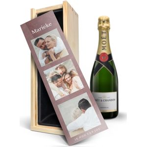 Champagne in bedrukte kist - Moët & Chandon (750ml)