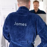 Heren - Badjas - Wit - Badstof