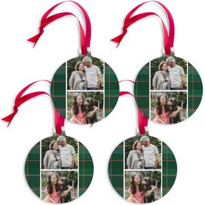 Aluminium kersthanger bedrukken - Kerstbal - 4 stuks