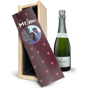 Cava in bedrukte kist - Palau Semi-Seco (750ml)