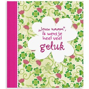 Boek met naam en foto - Ik wens je heel veel geluk - Hardcover