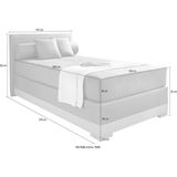 Maintal Boxspring Lago in 3 verschillende matrassoorten, h2 of h3