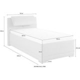 Maintal Polsterbett "Oderzo", inkl. Bettkasten, Kopfteilverstellung, Matratzen in H2 oder H3 wählbar