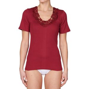 Toker - Dames Hemd - Korte Mouw - Kant - 100% Katoen