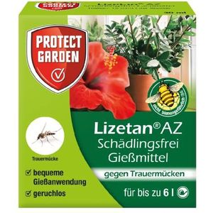 PROTECT GARDEN Lizetan AZ ongediertevrije watergift (voorheen Bayer-tuin), tegen de larven van schimmelmuggen en ander bodemongedierte op huis- en balkonplanten, 30 ml