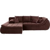 INOSIGN Ecksofa "Imola, elegant und modern, aktuelle Steppung im Sitz, bequem, L-Form", frei im Raum stellbar, wahlweise mit Bettfunktion und Bettkasten