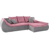 INOSIGN Ecksofa "Imola, elegant und modern, aktuelle Steppung im Sitz, bequem, L-Form", frei im Raum stellbar, wahlweise mit Bettfunktion und Bettkasten