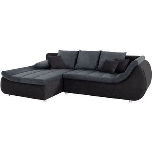 INOSIGN Ecksofa "Imola, elegant und modern, aktuelle Steppung im Sitz, bequem, L-Form", frei im Raum stellbar, wahlweise mit Bettfunktion und Bettkasten