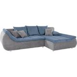 INOSIGN Ecksofa "Imola, elegant und modern, aktuelle Steppung im Sitz, bequem, L-Form", frei im Raum stellbar, wahlweise mit Bettfunktion und Bettkasten