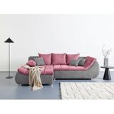 INOSIGN Ecksofa "Imola, elegant und modern, aktuelle Steppung im Sitz, bequem, L-Form", frei im Raum stellbar, wahlweise mit Bettfunktion und Bettkasten