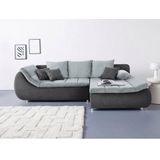 INOSIGN Ecksofa "Imola, elegant und modern, aktuelle Steppung im Sitz, bequem, L-Form", frei im Raum stellbar, wahlweise mit Bettfunktion und Bettkasten