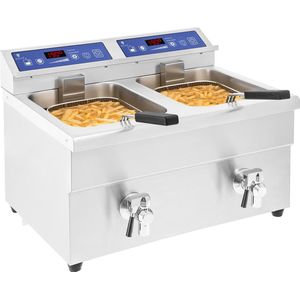 Royal Catering Inductie friteuse – 2x 10 liter – 60 tot 190°C