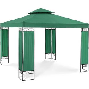 Uniprodo Tuin Pergola - 3 x 3 m - 160 g/m² - Donkergroen - 4250928672131