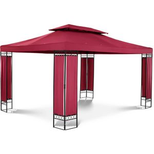 Uniprodo Tuinpaviljoen - 3 x 4 m - 160 g/m² - wijnrood