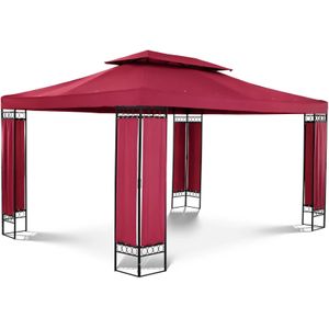 Uniprodo Tuinpaviljoen - 3 x 4 m - 160 g/m² - wijnrood