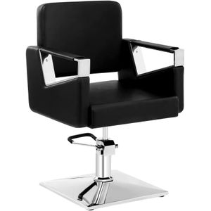 Physa Schoonheidssalon Stoel kappers Styling Fashion Barber Shop Stoel Swivel 360 ° Hydraulisch 200kg Physa BRISTOL ZWART (Imitatie Leder, Staal, verchroomd, Foam, Seat Hoogte 44.5-55cm)