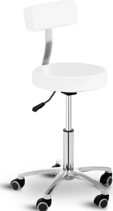 physa - Zadelkruk met rugleuning - 445-580 mm - 150 kg - Wit