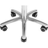 Physa - Andria - Rolkruk - Wit - Kunstleer - Gepolijst Staal