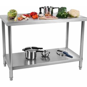 Royal Catering Roestvrij stalen werktafel - 100 x 60 cm - 90 kg capaciteit