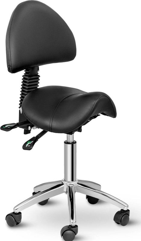 physa Zadelstoel - {{height_adjustment_430_temp}} mm - 150 kg - zwart