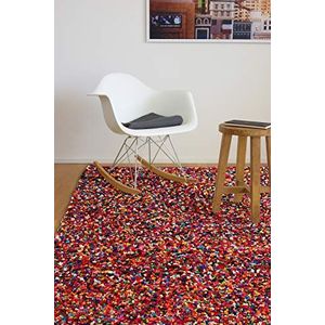 floor factory Modern Tapijt Confetti 160x230cm kleurrijk handgeweven vloerkleed van 100% gerecycled sari-katoen