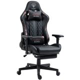 Gaming Stuhl Chair Racing mit Fußstütze und ergonomsichen 4D-Armlehnen