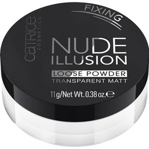 Catrice Nude Illusion Loose Powder, transparant, mat, voor de gemengde huid, voor een onzuivere huid, langdurig, matterend, mat, veganistisch, vrij van nanodeeltjes (11 g)