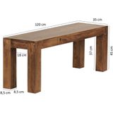 eettafel bank 120 cm