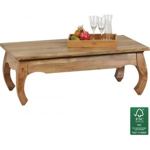 WOHNLING Couchtisch Massivholz akazie 110,0 x 60,0 x 40,0 cm