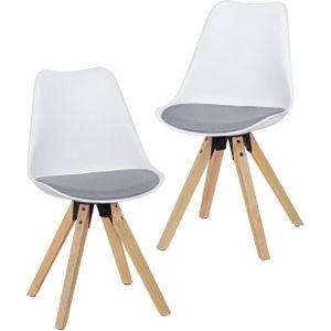 WOHNLING Esszimmerstuhl WL5.025 weiß/grau