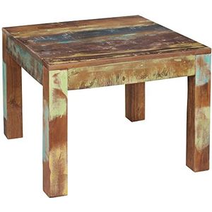 FineBuy salontafel DELHI 60 x 60 cm recycling Vintage massief houten salontafel | Ontwerp bijzettafel Country House salontafel | Tafel voor Living Room Shabby Chic in mangoboom