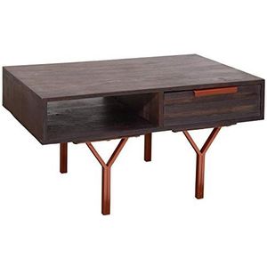 Wohnling WL5.616 salontafel, massief hout, grijs, 93x58x20 cm