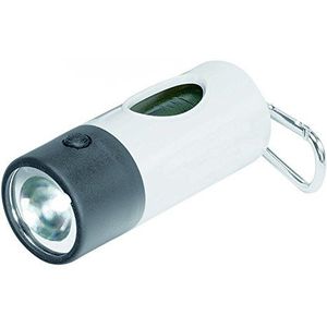 Gassi zak houder met LED zaklamp incl. batterij en 20 spatzakken - hondenzakken - box/dispenser