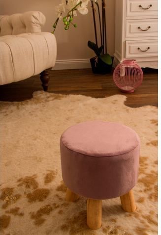 My Flair Hocker mit vier Füßen in natur/rose