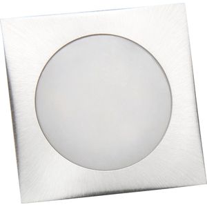 Inbouwspots LED IP67 ''Fine'' - Inbouwspot geschikt voor binnen & Buiten - plafondlamp 3000K Ø55MM - Armatuur met met LED lamp Helder 60 lm - Zilver