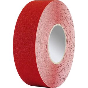 Vloermarkeringstape, geschikt voor stapelaars, vinyl, breedte 50 mm, rood