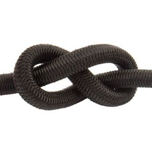 DQ-PP rubbertouw, 5 mm, 20 m, zwart, expandertouw, expander, rubberen koord, spantouw, dekzeil, spanrubber