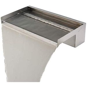 Köhko Waterval Alberta, 30 cm, van roestvrij staal (15-150 cm), mat, Aquafall, waterspel, waterstroom