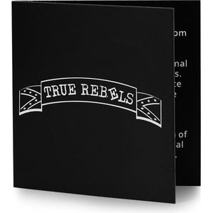 True Rebels - Edelstaal Armband - Zilverkleurig / Zwart - Armklem - Geborsteld
