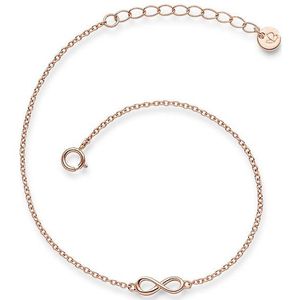 Glanzstücke München - Zilveren Armband - Rosegoud - Sterling Zilver - Infinity Motief